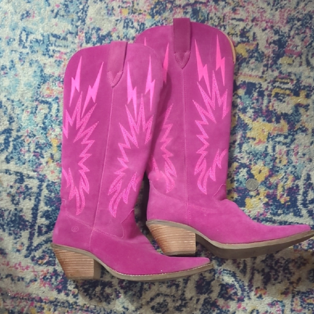 Dingo Fuchsia Heeled Western Boots